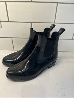 Ralph Lauren Black Gloss Rain Boots